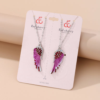 Angel Wings Matching Best Friend Necklaces Gift Set