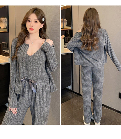 3-Piece Women's Pyjamas PJs Set 100% Cotton