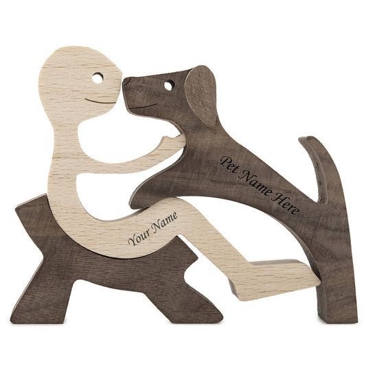 Pet Memorial Gift Dog Loss Gift Custom Engraved Wooden Décor Loforay.com