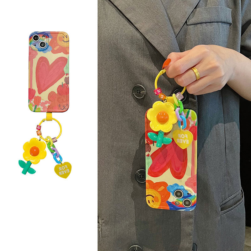 Adorable Floral Protective Case for iPhone 11 to 14 Plus Loforay.com