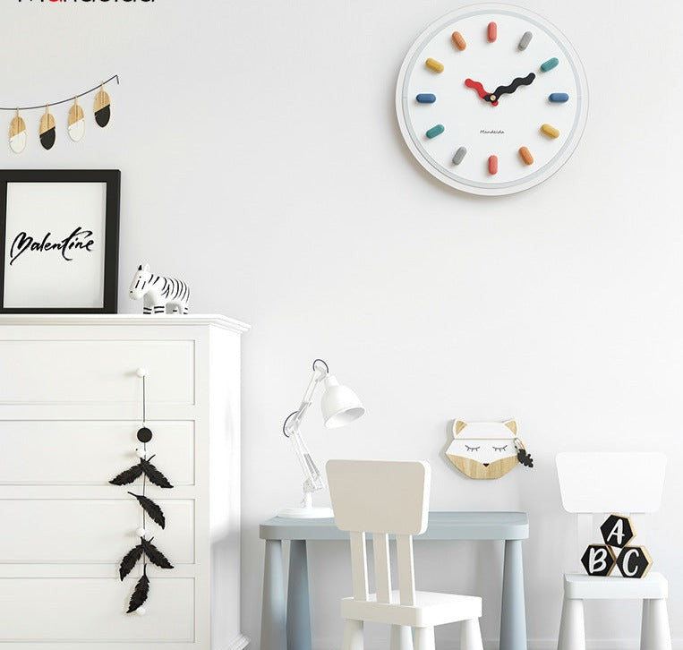 3D Creative Nordic Silent Wall Clock for Livingroom