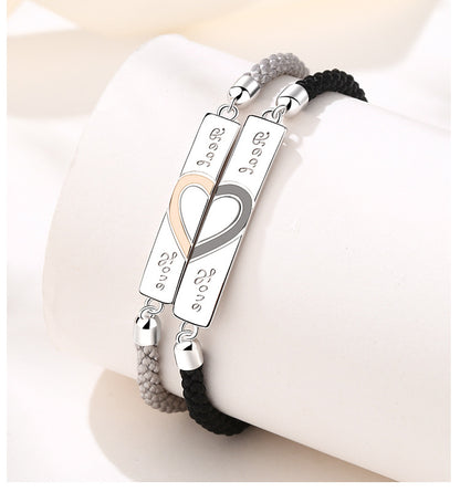 Custom Engraved Promise Bracelets for Couples