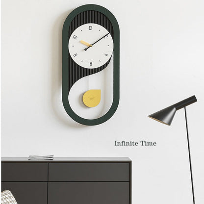 Pendulum Silent Long Wall Clock for Home Office