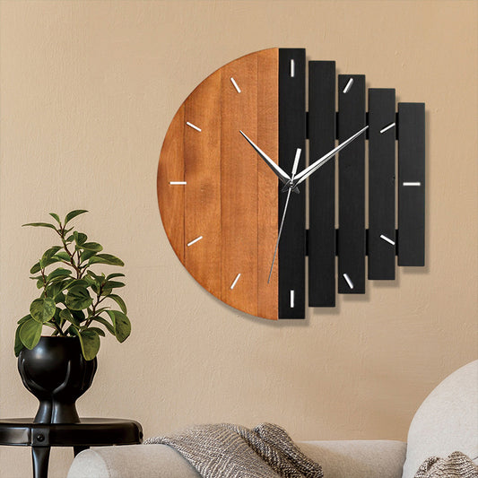 Unique Wooden Analog Silent Wall Clock