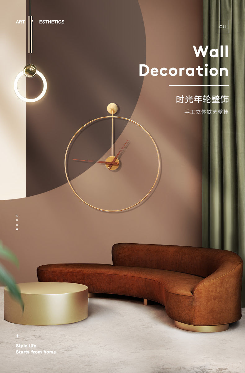 Simple Modern Large Wall Clock for Livingroom 16 Inches