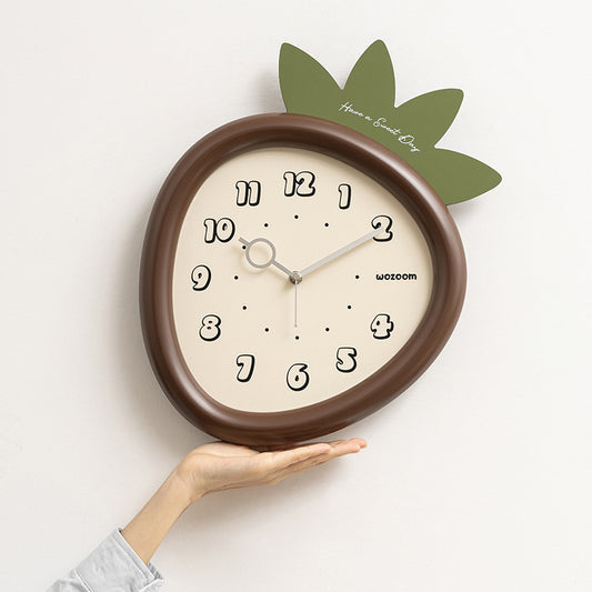 Loforay™ Cute Strawberry Shaped Silent Wall Clock