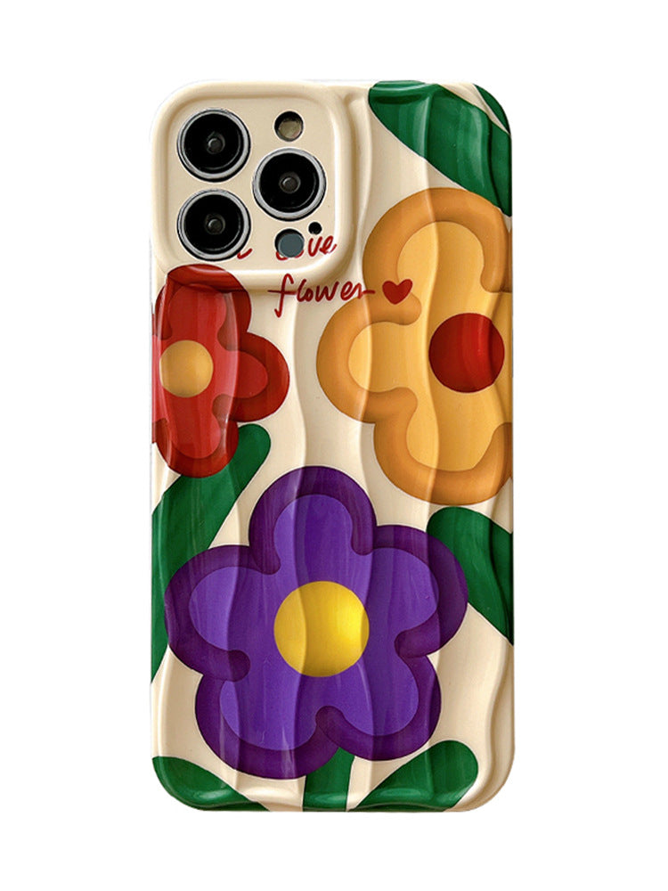 Adorable Wavy Floral Cover for iPhone