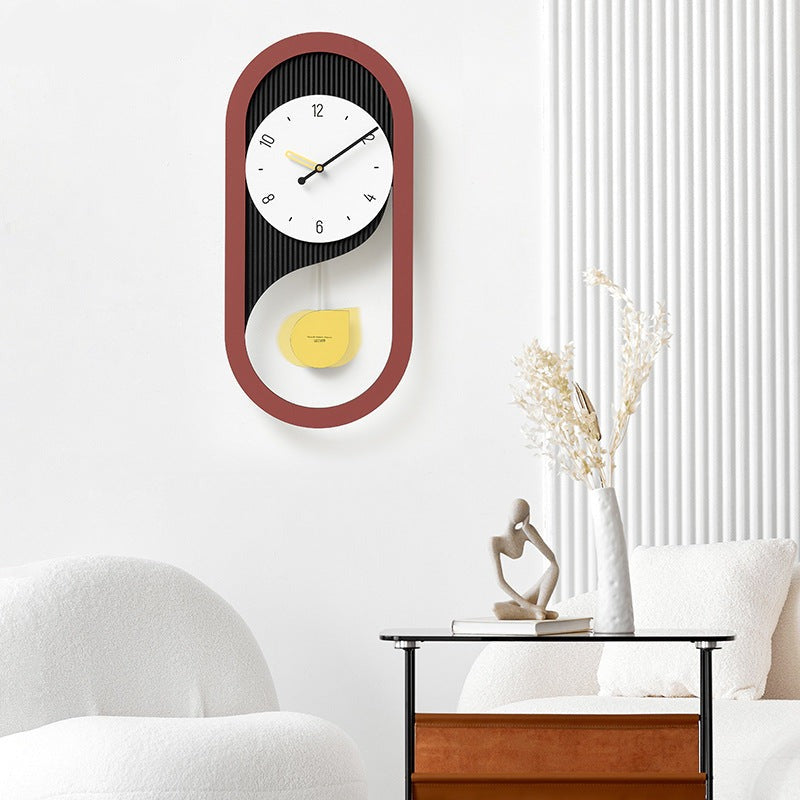 Pendulum Silent Long Wall Clock for Home Office