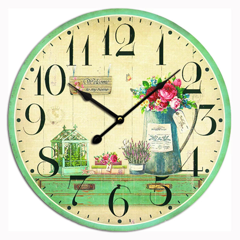 Retro Vintage Style Silent Wall Clock 16 Inches