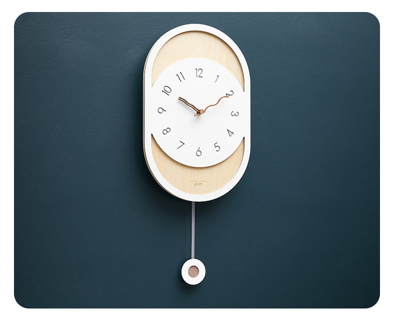 Unique Pendulum Wall Décor Clock for Living Room