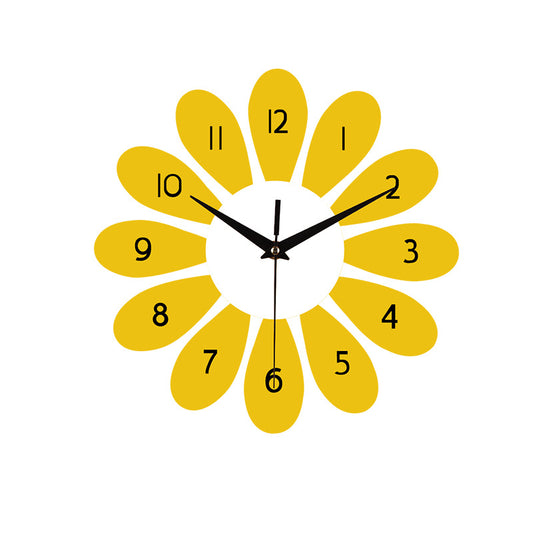 Nordic Sunflower Silent Wall Décor Clock