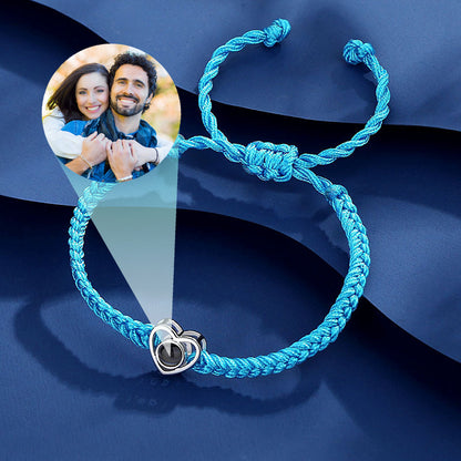 Photo Projection Heart Charm Bracelet