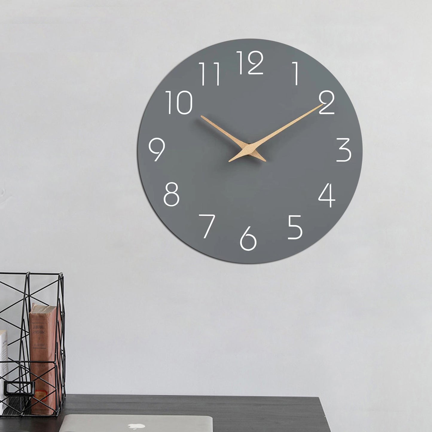 Simple Color Silent Wall Decoration Clock 12 Inches