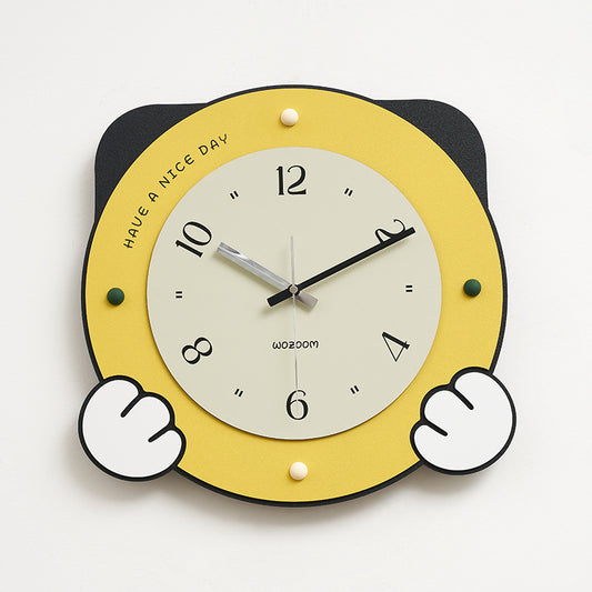 Cute Cartoon Kids Bedroom Silent Wall Clock