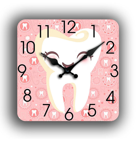 Gift for Dentist Square Silent Wall Clock 12 Inches