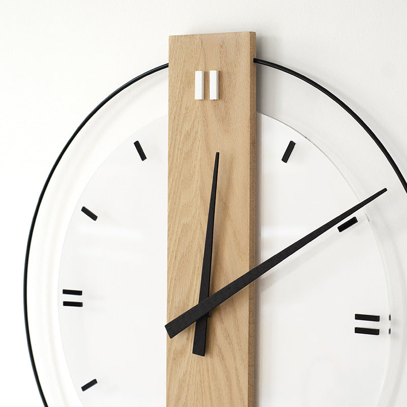 Solid Wood Nordic Wall Decoration Clock 40cm