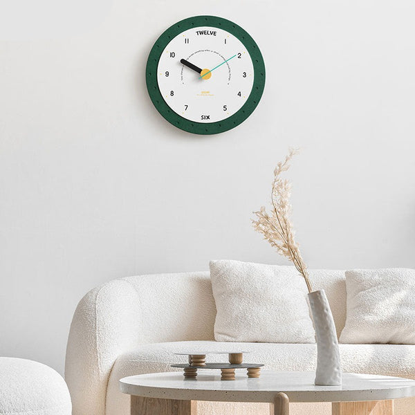 Loforay™ Round Minimalist Wall Deco Silent Clock for Livingroom