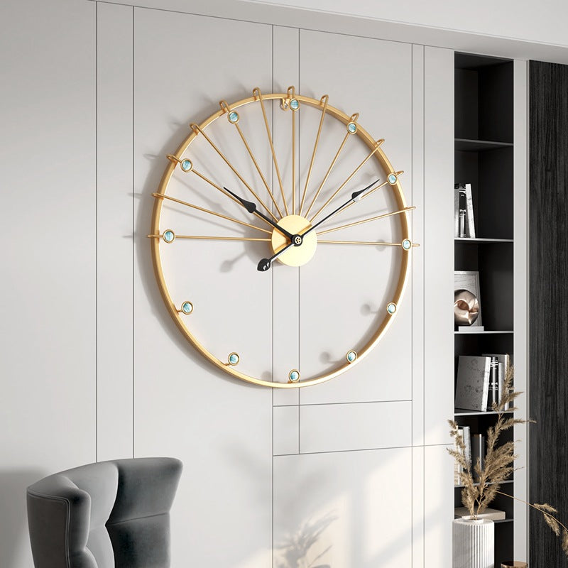 Decorative Large Silent Wall Clock 20 Inches Iron