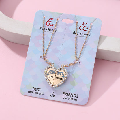 Hearts Magnetic Best Friend Necklaces Gift Set