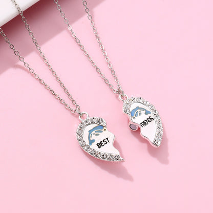 Hearts Magnetic Best Friend Necklaces Gift Set