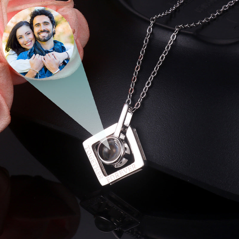 Couple's Photo Projection Pendant