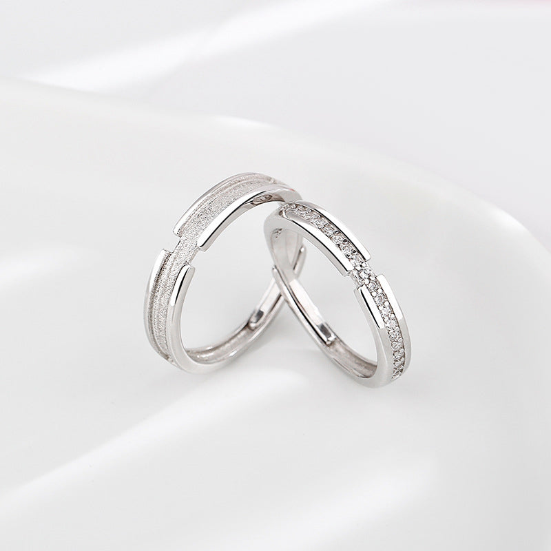 Custom Twin Promise Rings Set for Couples