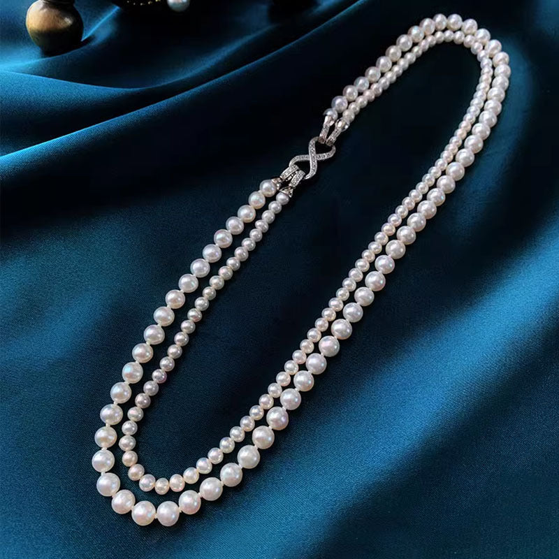 Natural Mabe Pearl Double Layered Necklace