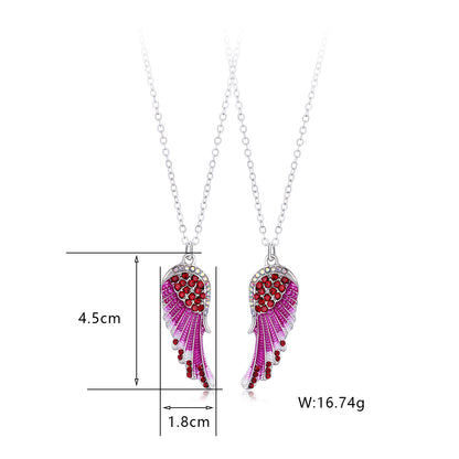 Angel Wings Matching Best Friend Necklaces Gift Set