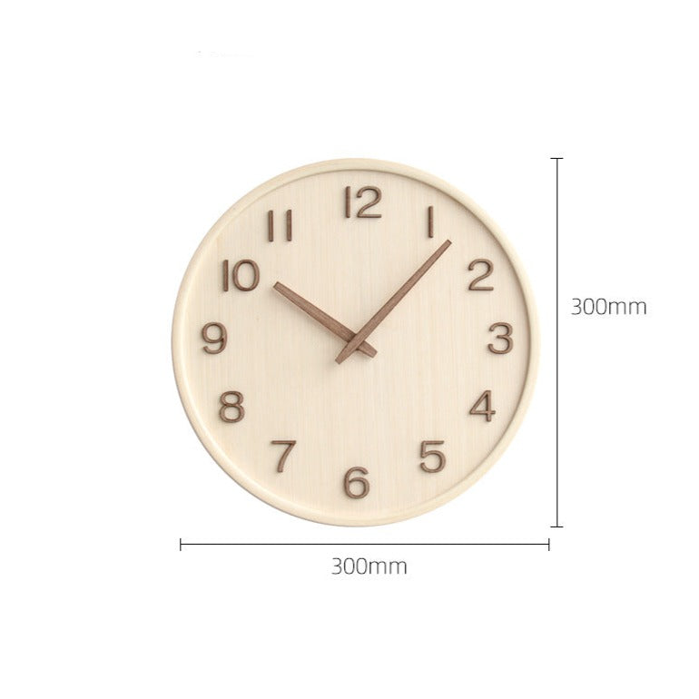 Analogue Wooden Round Wall Clock for Home