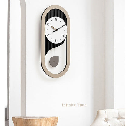 Pendulum Silent Long Wall Clock for Home Office