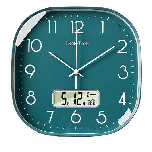 Modern Battery Operated Silent Wall Clock for Livingroom 12 Inches