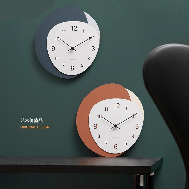 Irregular Shape Modern Wall Clock for Study Room Non-ticking – Loforay