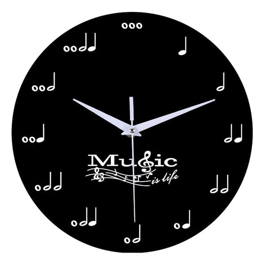 Music Notes Wall Décor Silent Circular Clock