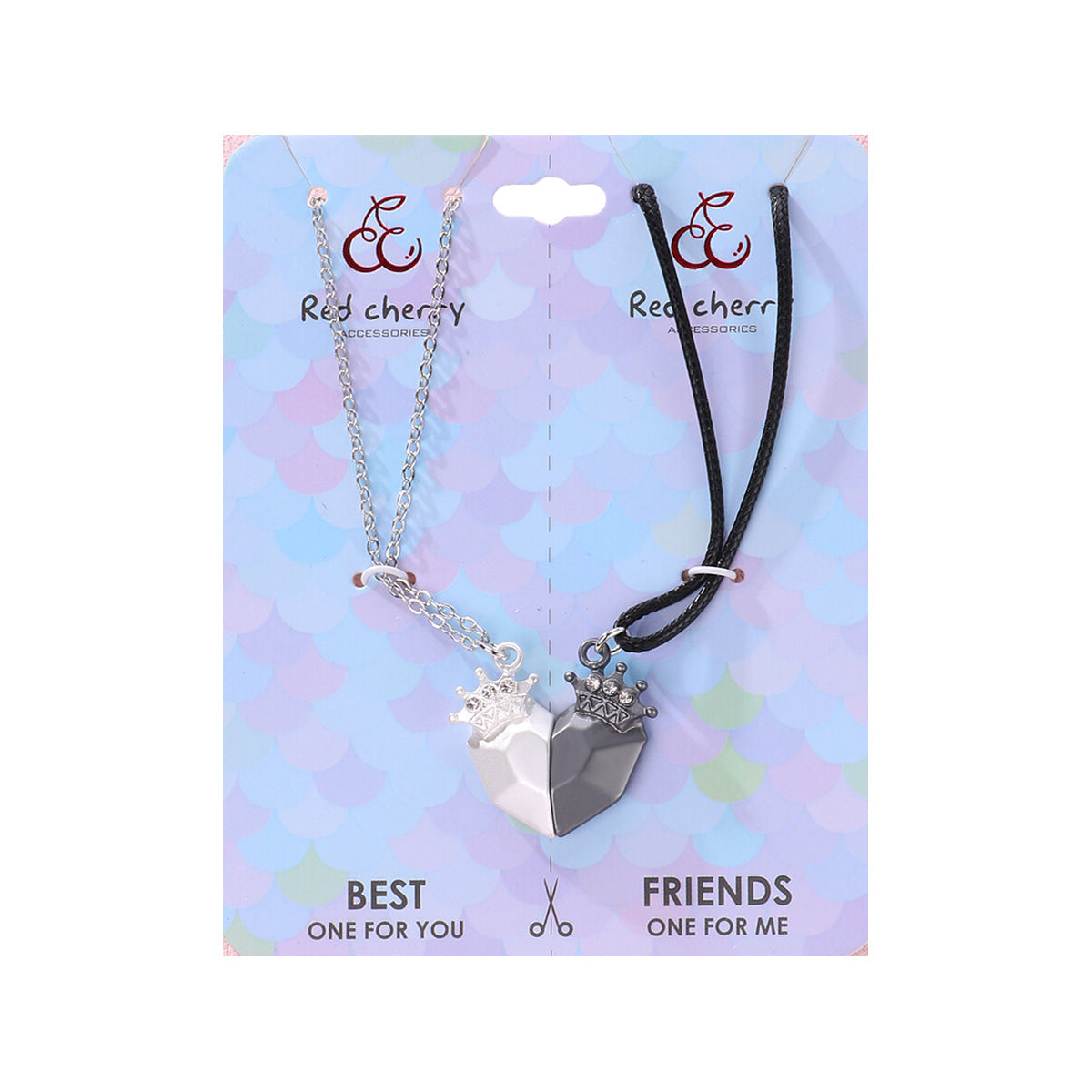 Magnetic King Queen Necklaces Gift for Couples