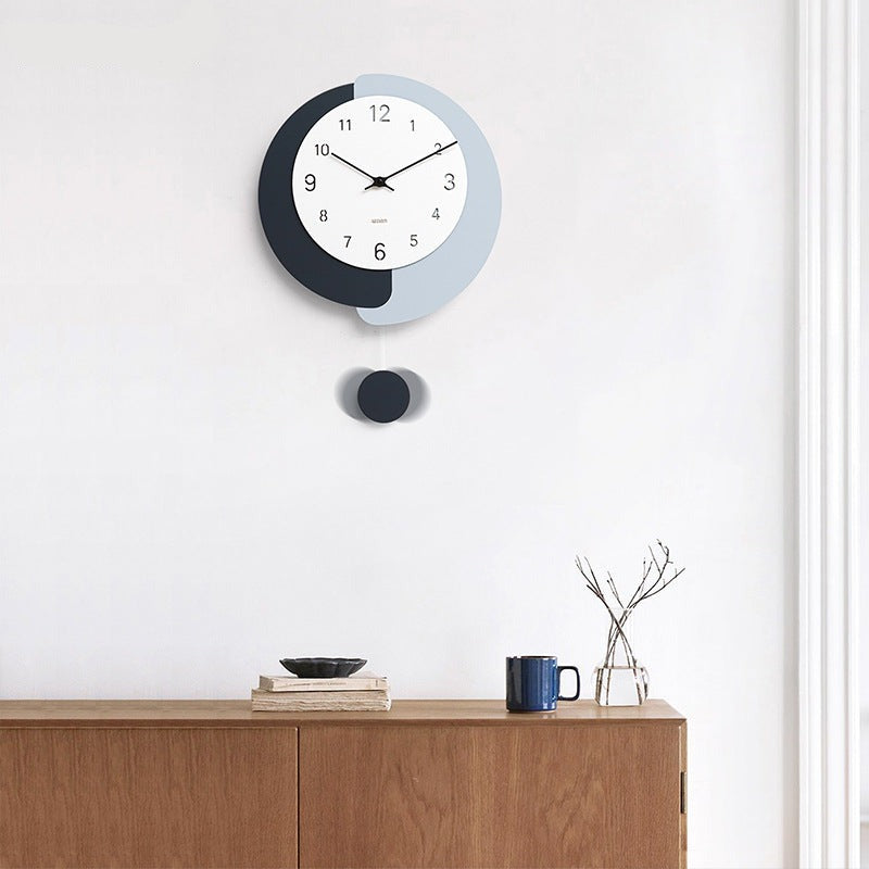 Irregular Shape Pendulum Wall Clock for Study Room Non-ticking – Loforay