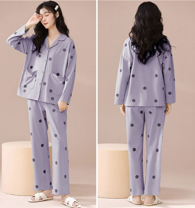 Polka Dots Pyjamas PJs for Women 100% Cotton