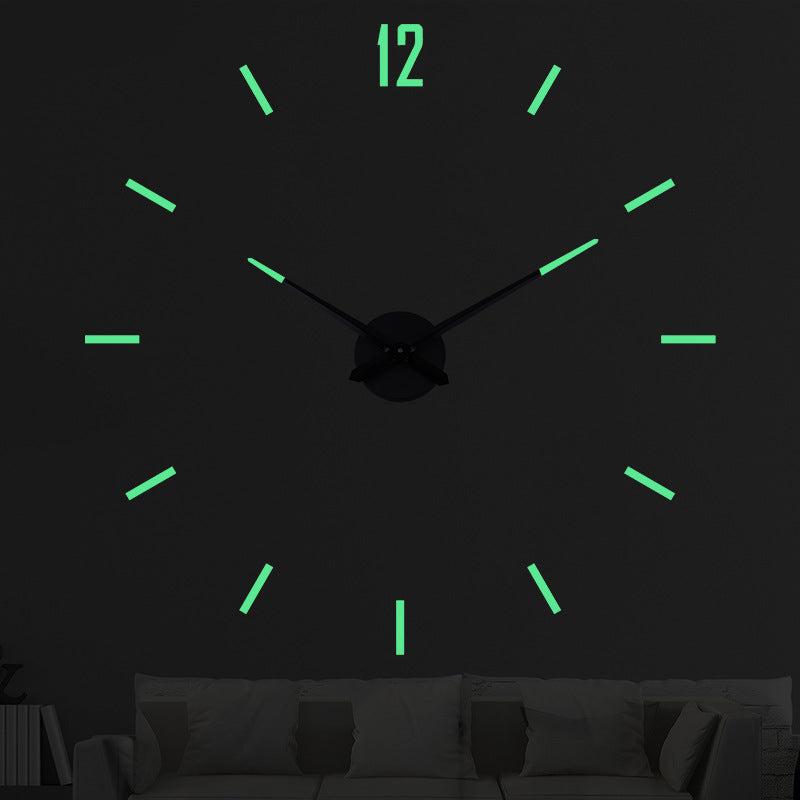 Luminous DIY Sticker Silent Wall Clock