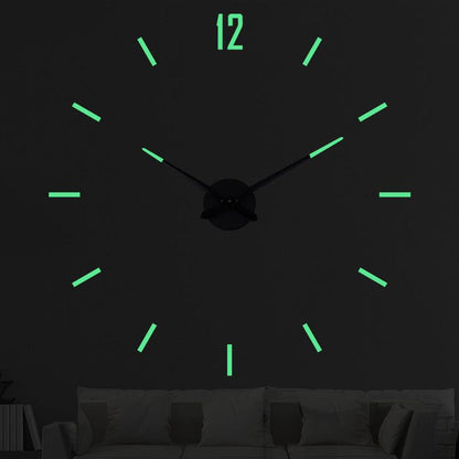 Luminous DIY Sticker Silent Wall Clock