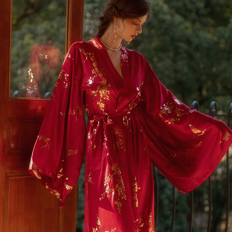 Oriental Floral Wedding Nightdress for Bride