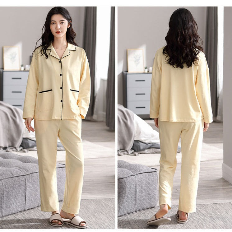 Classic Long Sleeves Women's Pyjamas 100% Cotton