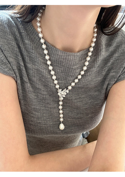 Y-Shaped Pearl Necklace for Women