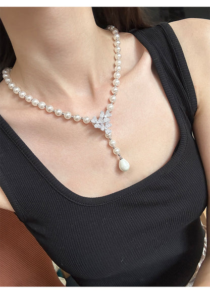 Y-Shaped Pearl Necklace for Women