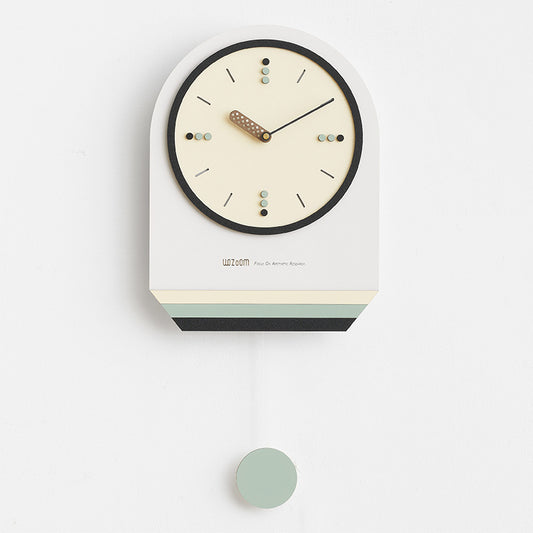 Nordic Modern Pendulum Wall Clock for Study Room