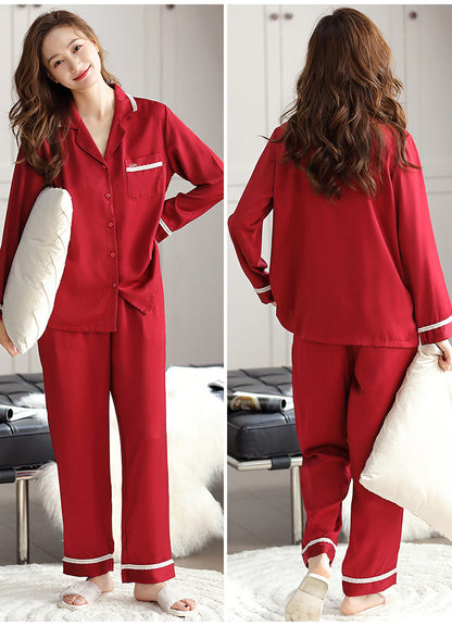 Women's Soft PJs Silk Pajamas Set