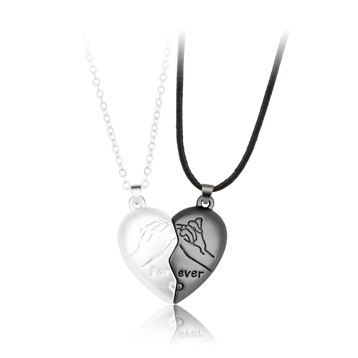 Half Hearts Magnetic Necklaces Gift for Couples