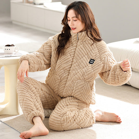 2-Piece Warm Pyjamas for Women 100% Cotton