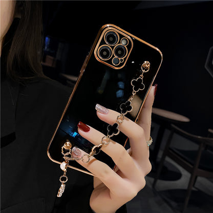 Fashionable iPhone Cover with Wristband for iPhone 11 to 14 Plus Loforay.com