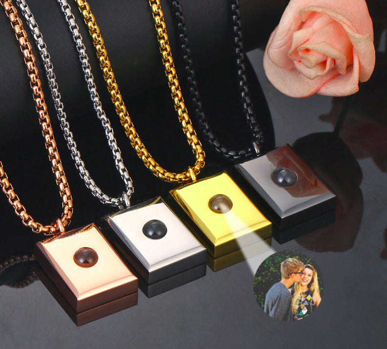 Photo Projection Bar Pendant Jewelry