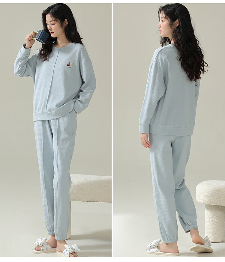 Long Sleeves Women PJs Set Comfy 100% Cotton