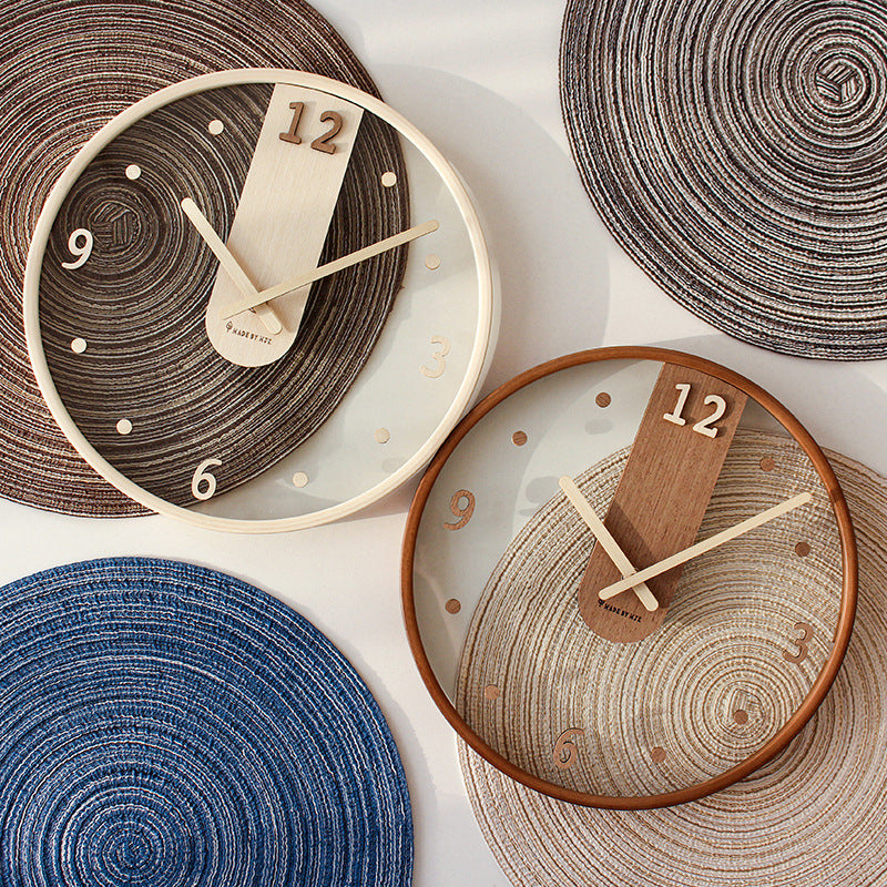 Analogue Noiseless Wooden Wall Clock for Home